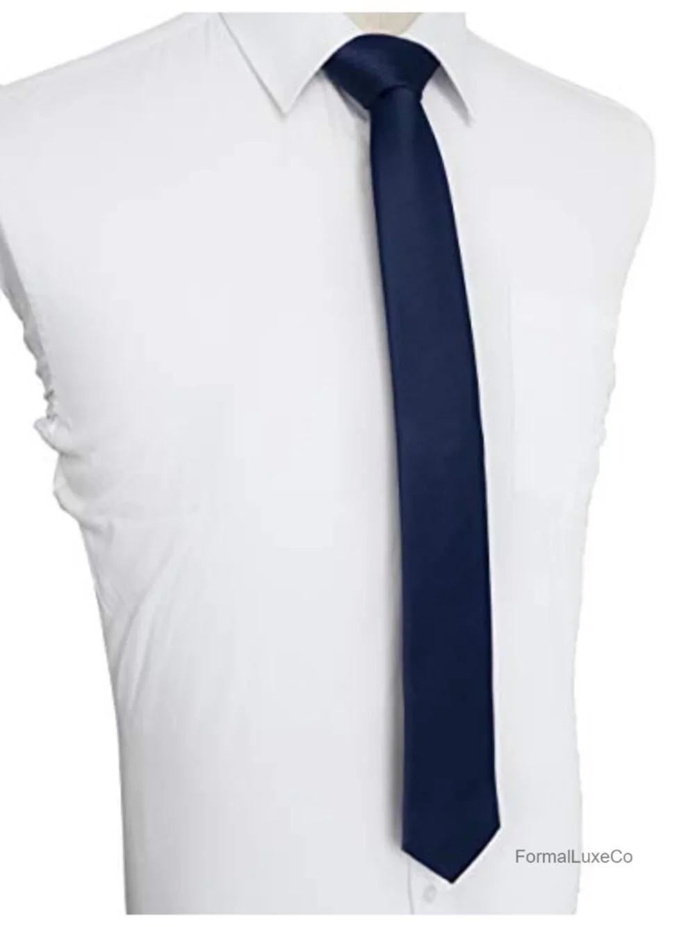 Men's Silk Blend Skinny Tie Set with Pocket Square and Tie Clip